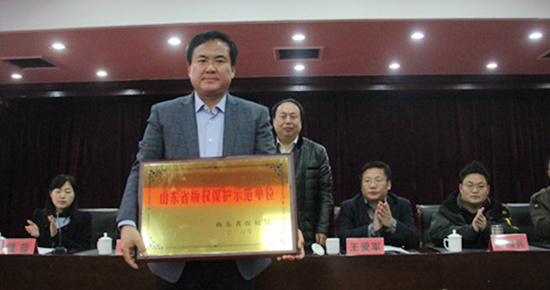 三孔旅游服务公司荣获全省版权保护示范单位